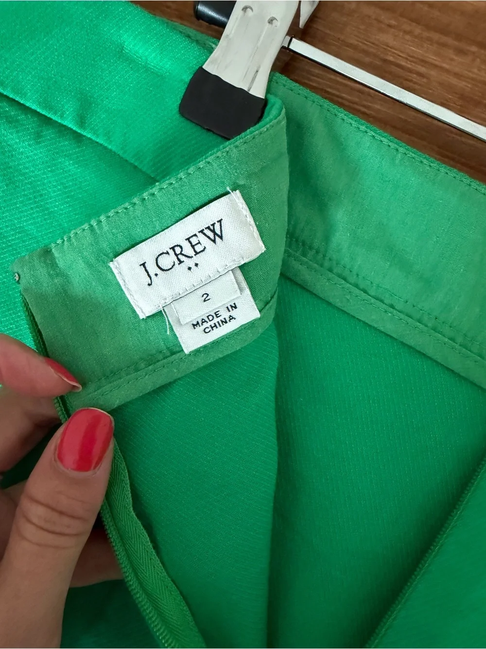 J. Crew Bright Green Scallop-Hem Pencil Skirt
